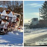 Машина дорожников в кювете Чернавчицы 16 января 2024