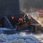 Мост рухнул в Лидском районе