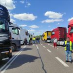 Протест перевозчиков в Польше