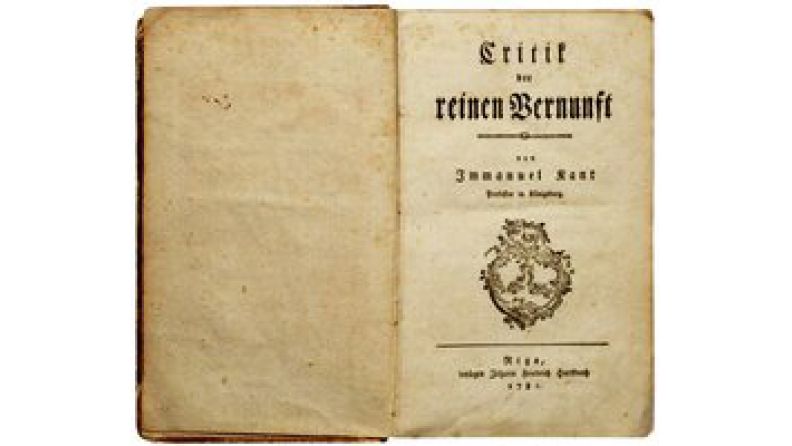 Обложка первого издания «Критика чистого разума»