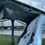 В Гомельской области ветер ломал бигборды погода