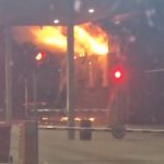 Пожар на границе Литвы Мядининкай