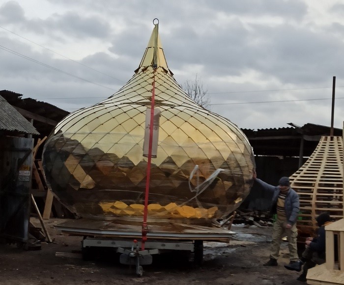 Купол для церкви в посёлке Желудок в Гродненской области