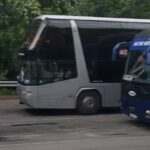 Очереди автобусов на границе в Польшу