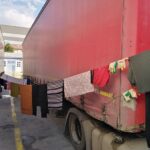 Быт дальнобойщиков во время стоянки в Грузии