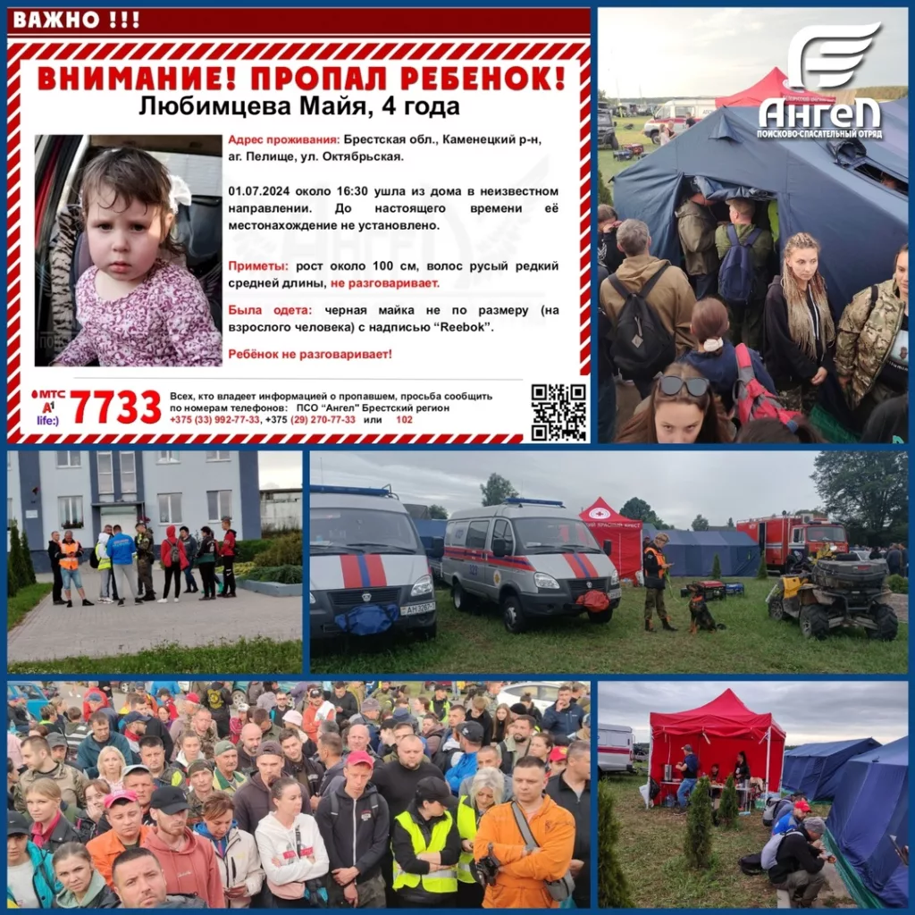 Сотни волонтёров искали Майю. Фото ПСО "Ангел"