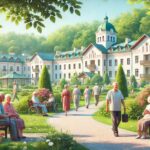 Пенсионеры в санатории