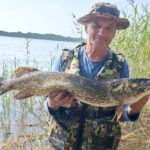 Большую щуку поймали в Олтуше Малоритский район рыбалка