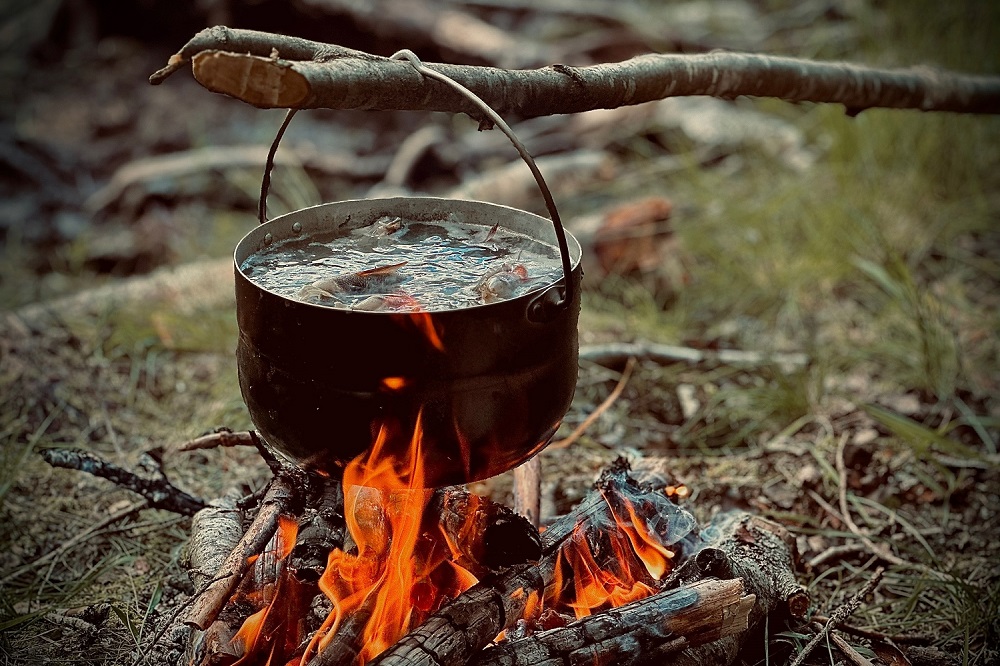 Вепская уха из окуней