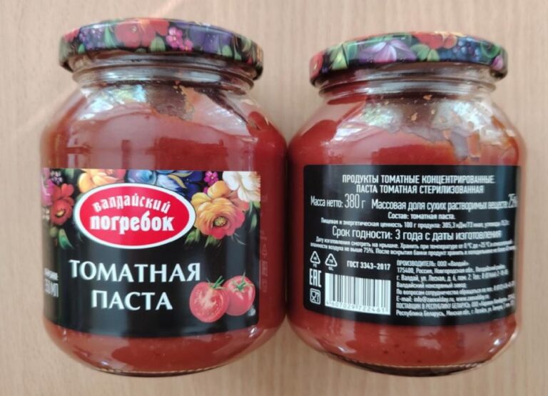 В Беларуси запретили российскую томатную пасту