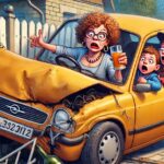 Пьяная женщина за рулём, 1pr.by