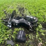 Мотоцикл, на котором ехали мужчины