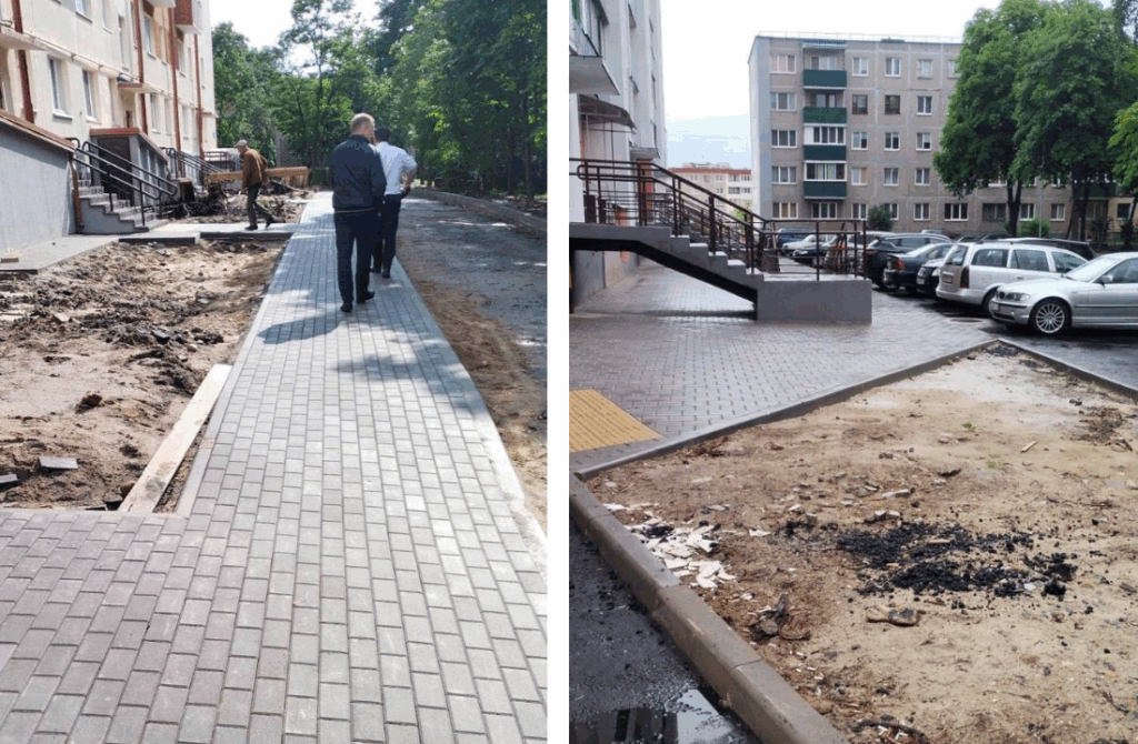 нарушения при благоустройстве