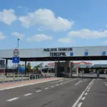 Фотография пустого въезда на польскую территорию через пограничный переход Тересполь