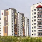 Панорамный вид на жилые дома микрорайона «Жемчужный» в Пинске