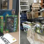 Рабочее помещение с сотрудниками за ноутбуками и грудами посылок, снятое в Польше