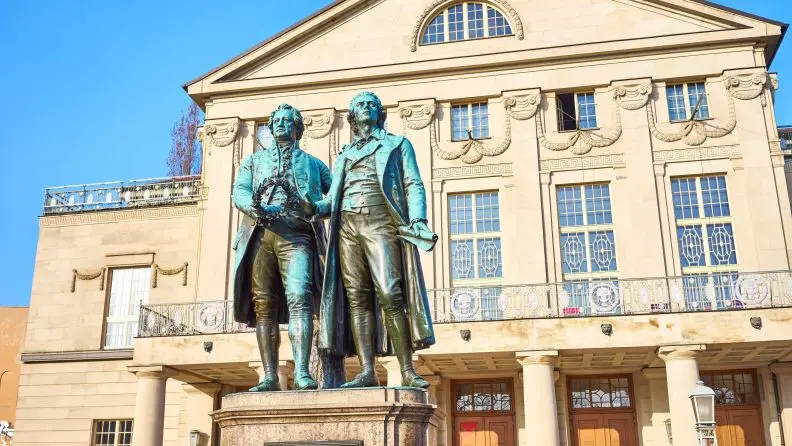 Строительные работы в Веймаре в преддверии года культурной столицы (1999 год)