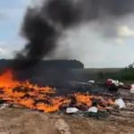 Горят канистры