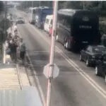 Очередь из машин и автобусов на белорусско-польской границе, погранпереход «Варшавский мост», 16 августа 2025 года.