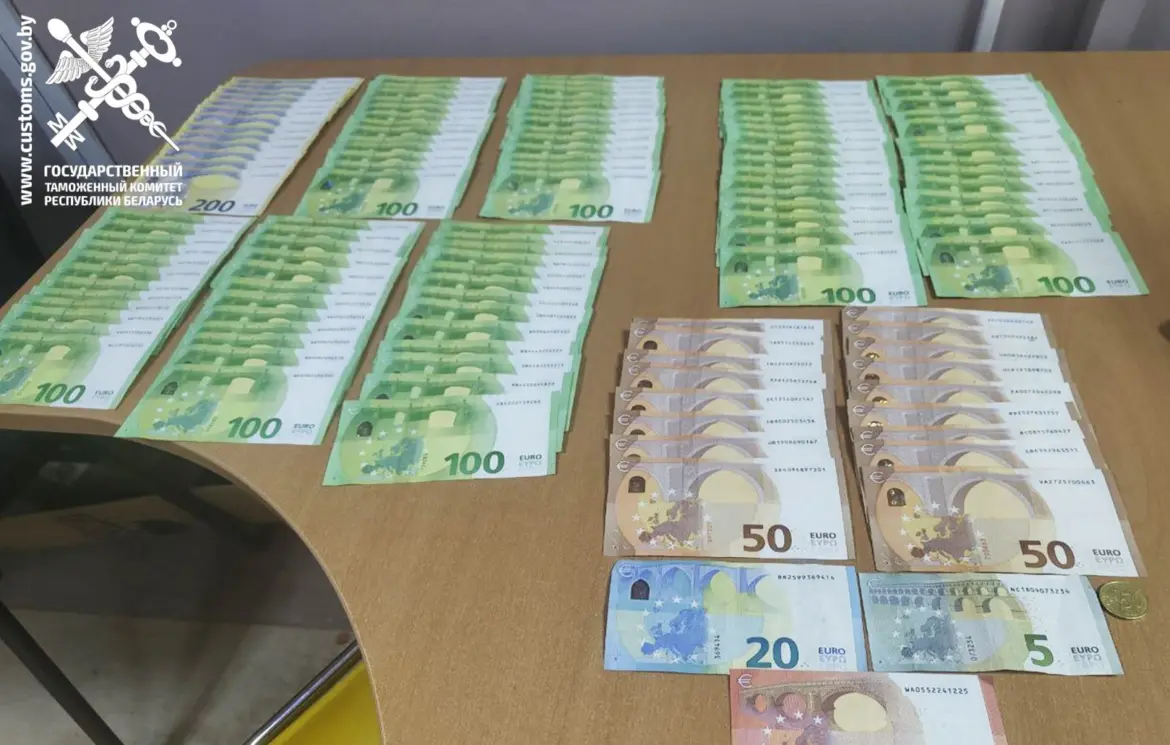 Купюры в 100 и 200 евро аккуратно разложены на столе, рядом – банкноты меньшего номинала