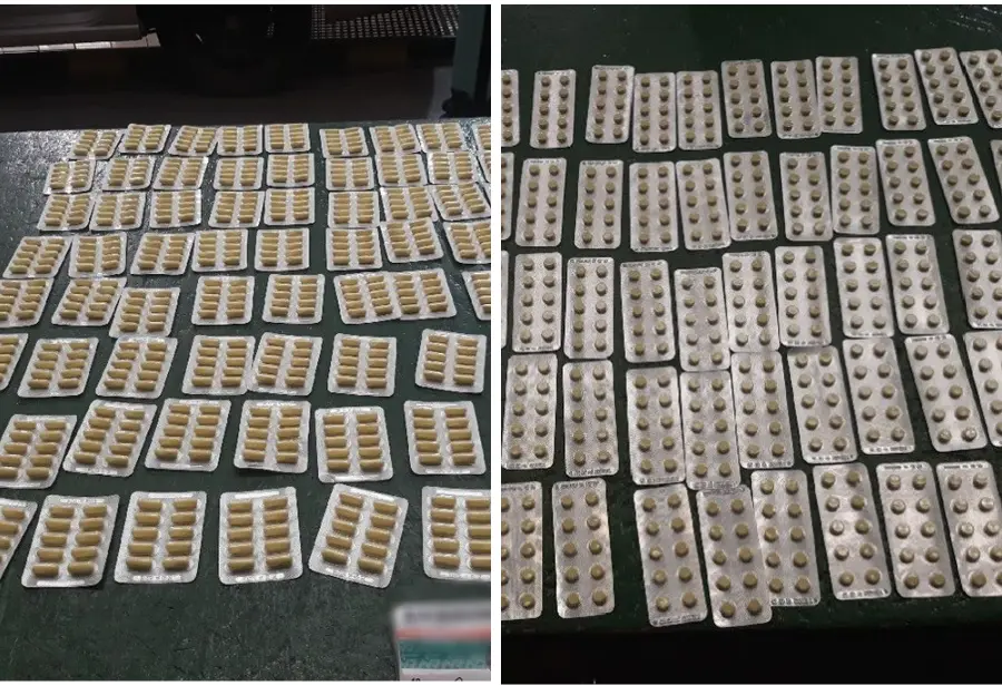 Так выглядел тайник белоруса: больше 270 упаковок таблеток.