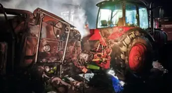 Ночной пожар в Ганцевичском районе