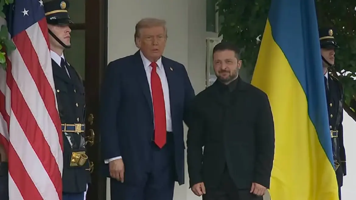 Дональд Трамп встречает Владимира Зеленского