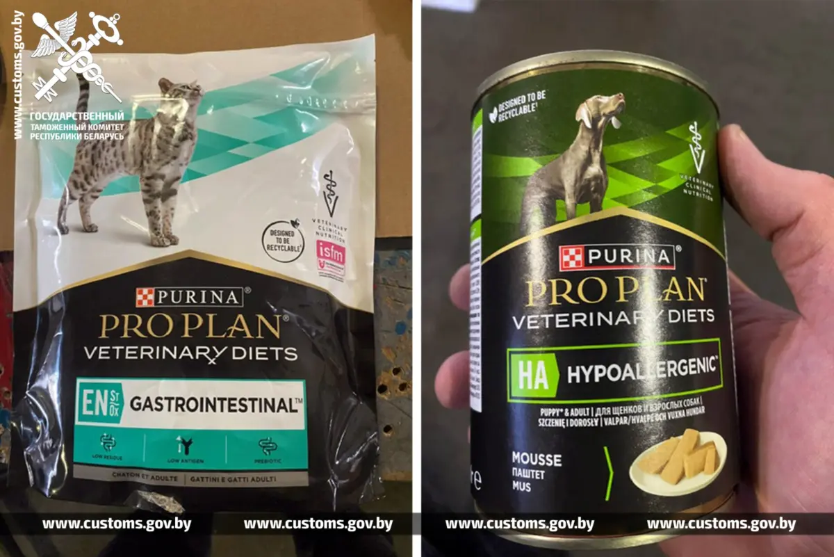 Сухой и влажный корм Purina Pro Plan для собак и кошек.
