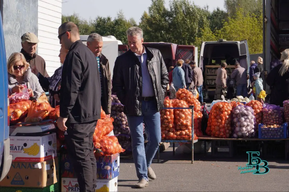 люди активно выбирают овощи