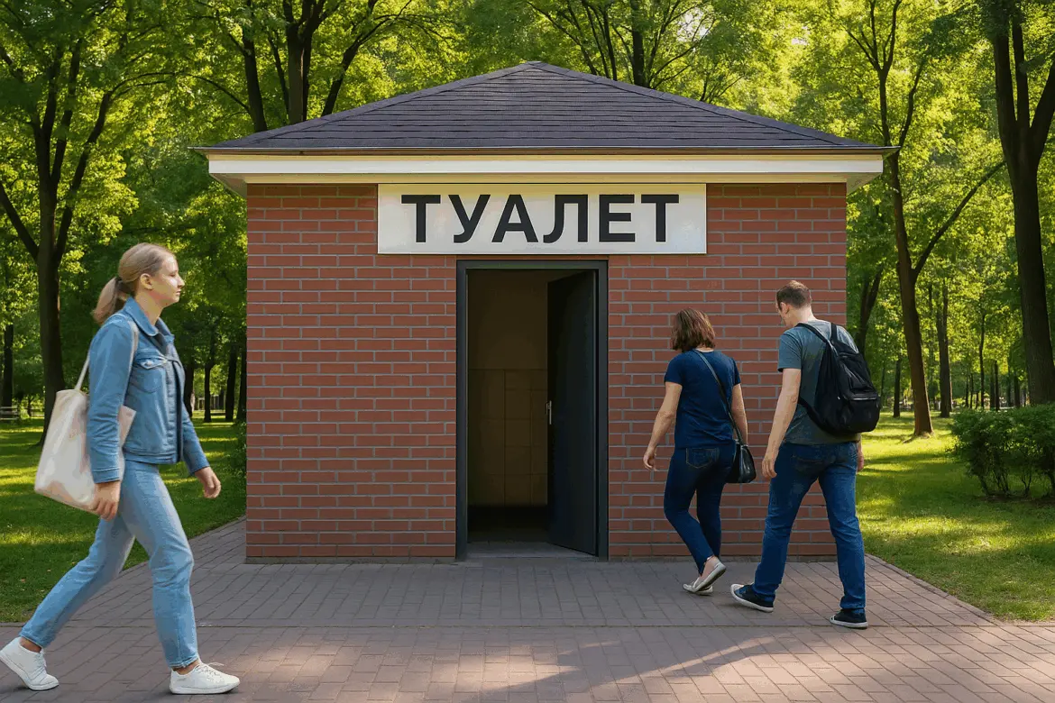 здание туалета в парке