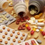 таблетки на столе