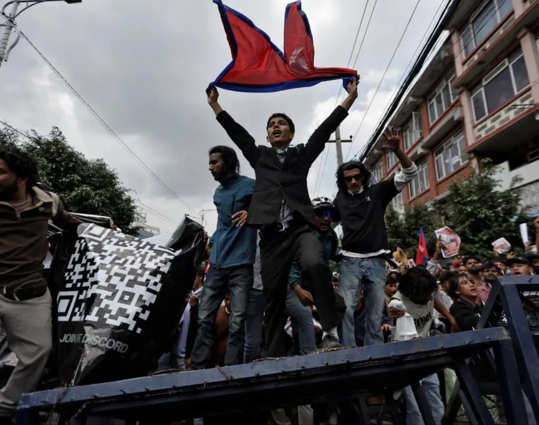 Протестующие в Непале