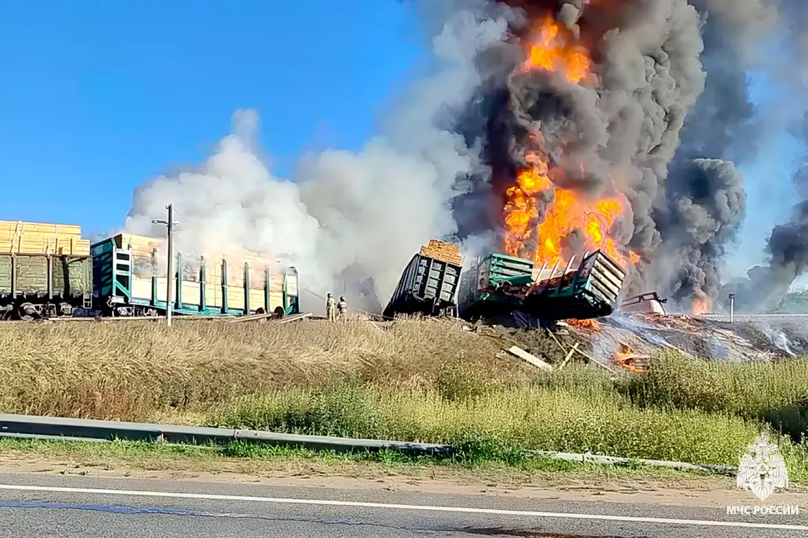 пожар поезда