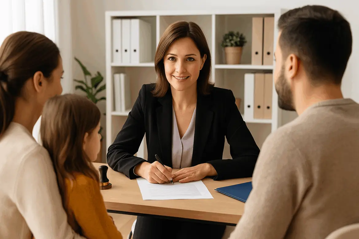 нотариус дает консультацию семье