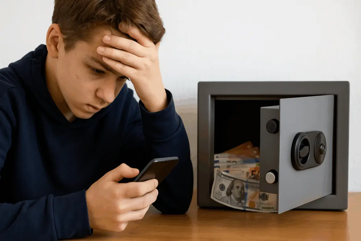 подросток переписывается с мошенниками