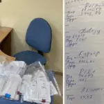 Рабочее место с документами и блокнотом, на котором видны записи о выплатах сотрудникам.