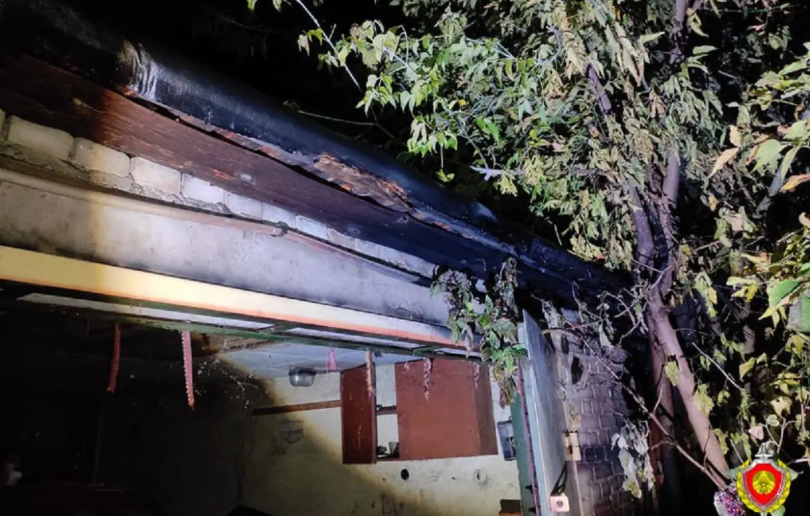 Горел гараж