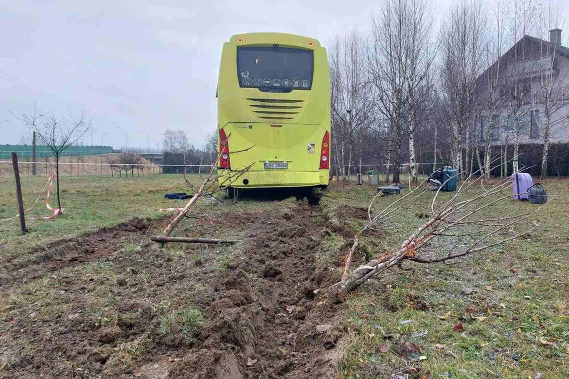 В Польше автобус с белорусами вылетел с трассы — есть пострадавшие ДТП