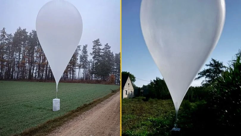 Шары с контрабандой прилетели в Польшу из Беларуси под Рождество шары