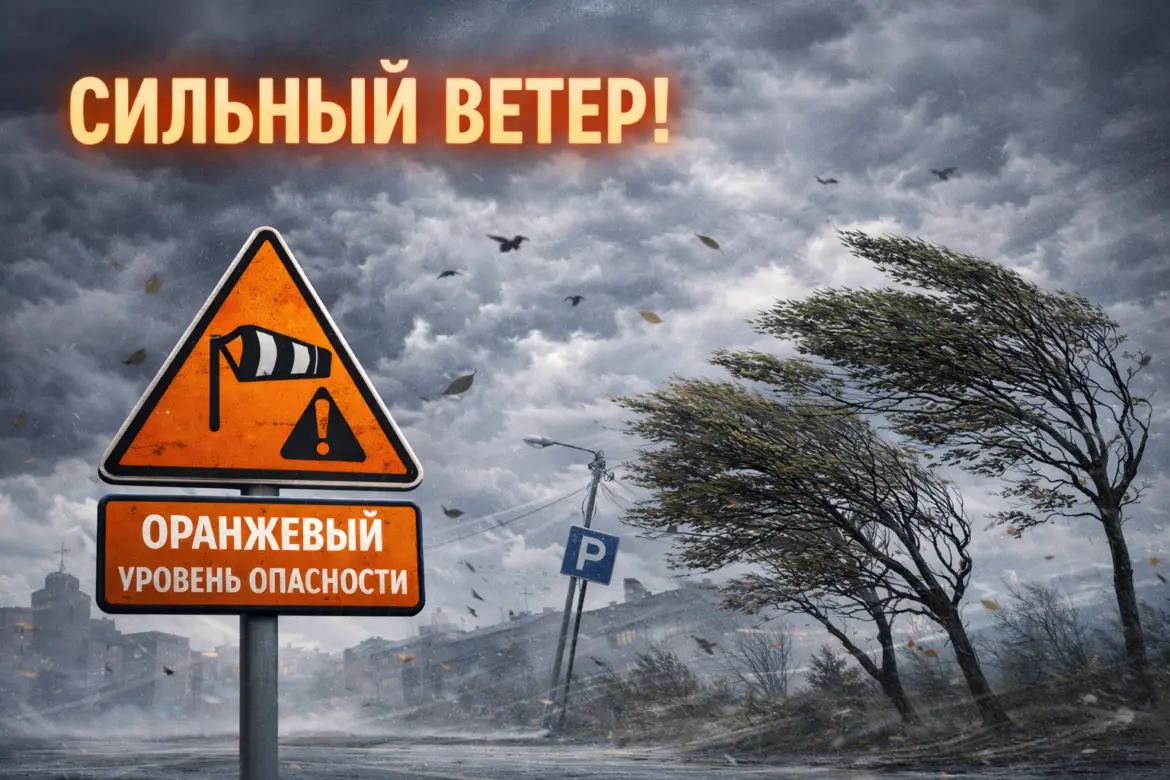 сильный ветер