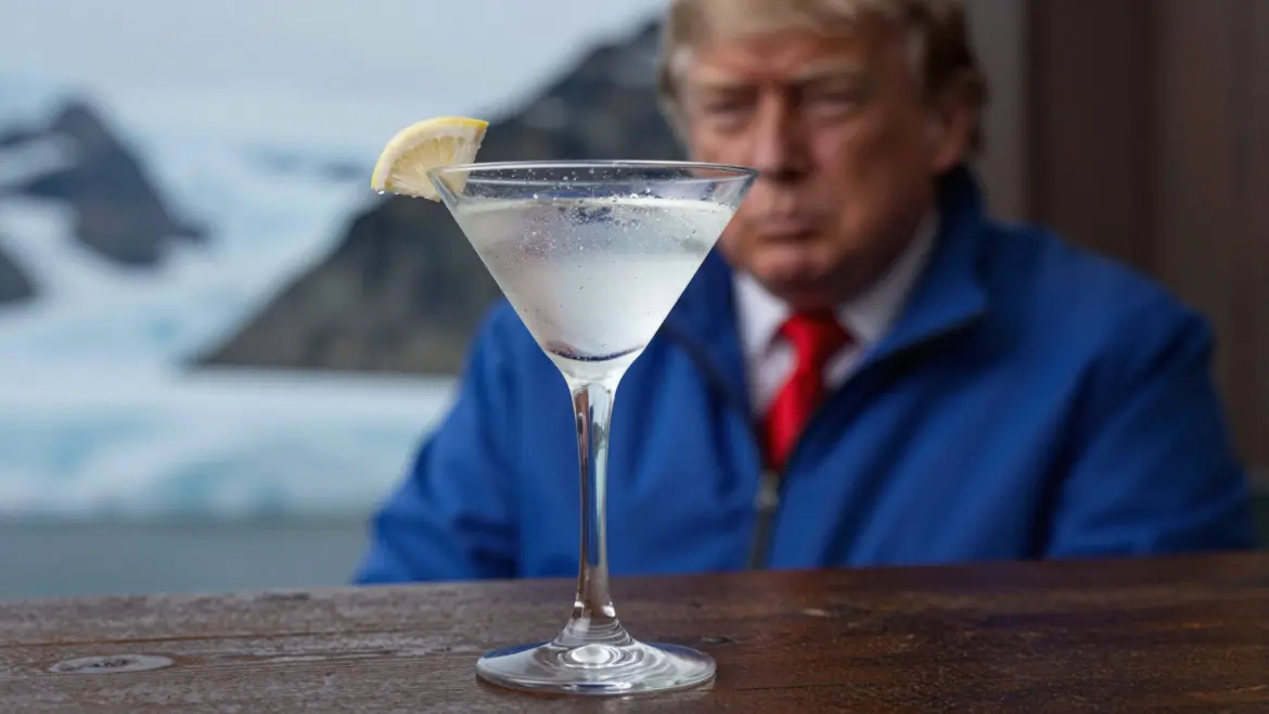 Трамп со стаканом мартини