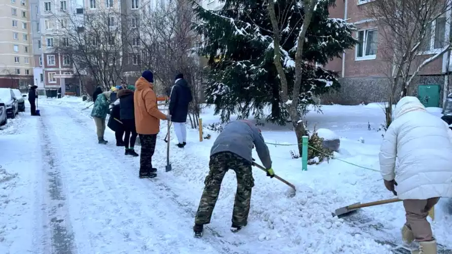 В Речице местных жителей наказали за уборку снега уборка снега