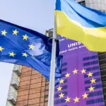 Флаги Украины и ЕС